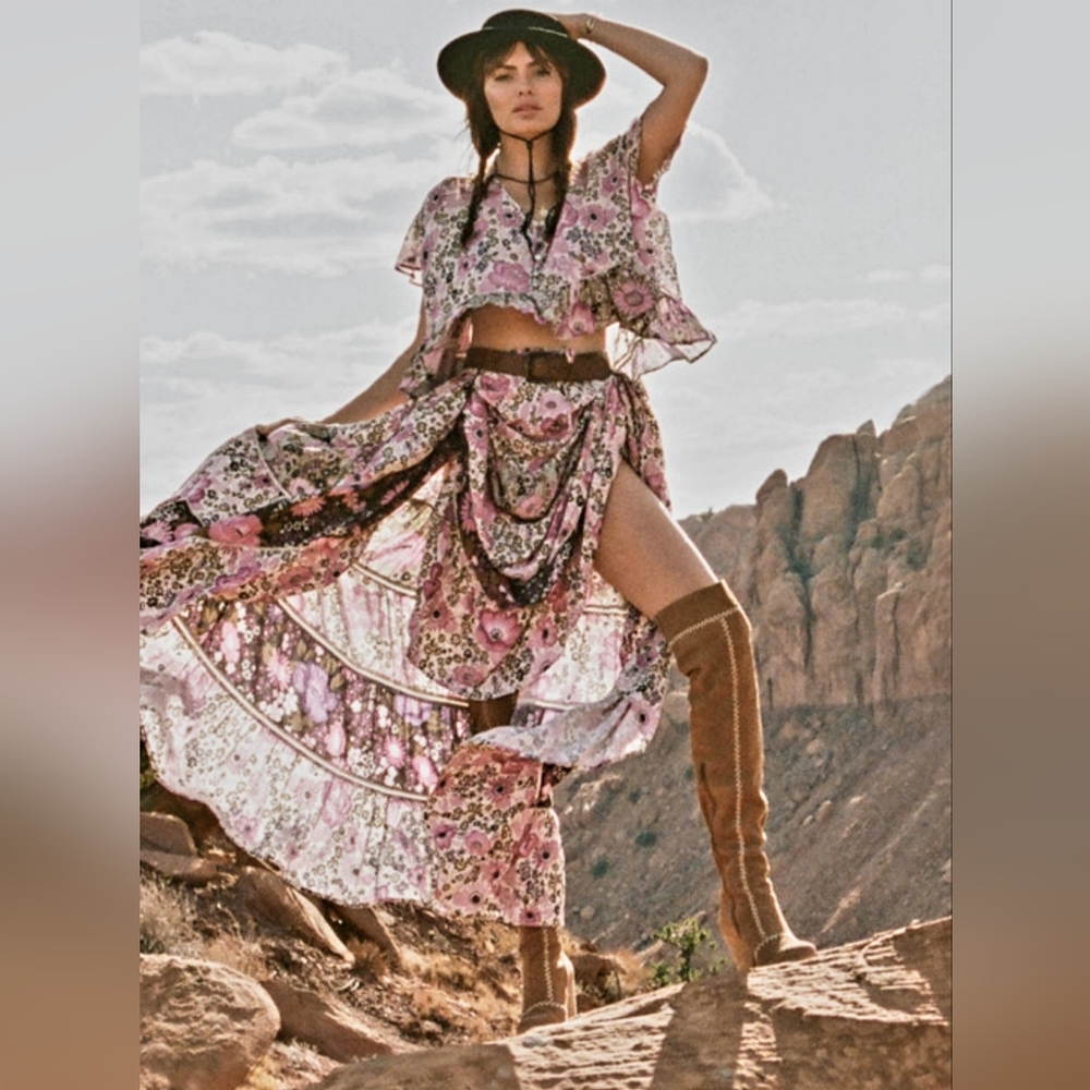 Spell & The Gypsy Zephyr Tan Over the Knee Boots Size 40 NEW - Picture 4 of 13